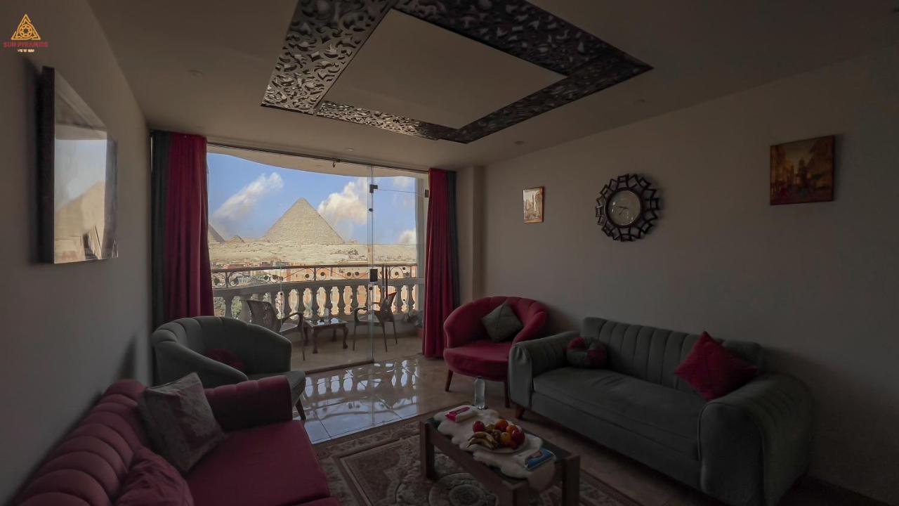 Full Pyramids View Apartment With Balcony For 8 P Kafret el-Gabal Exteriör bild