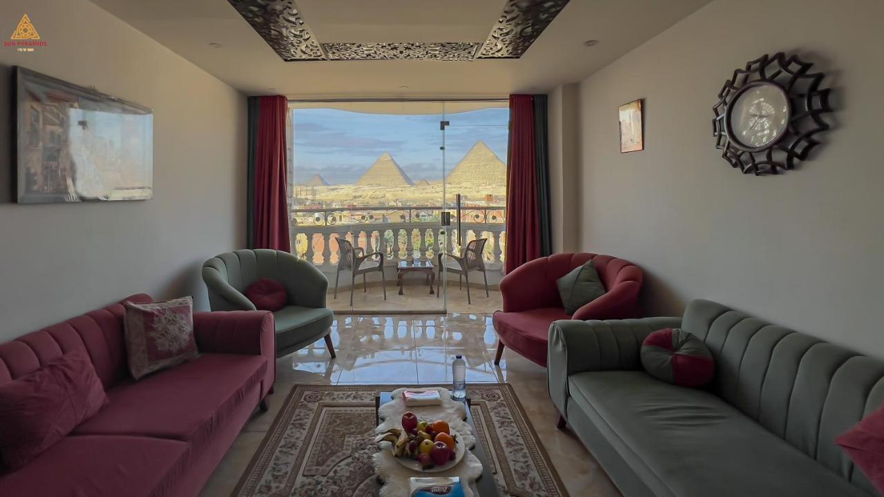 Full Pyramids View Apartment With Balcony For 8 P Kafret el-Gabal Exteriör bild