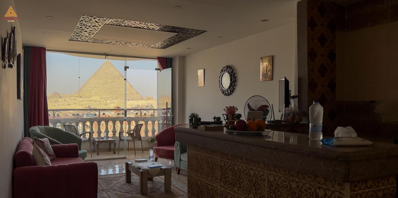 Full Pyramids View Apartment With Balcony For 8 P Kafret el-Gabal Exteriör bild